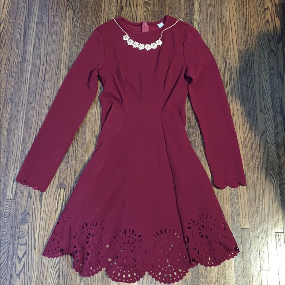 Burgundy dress